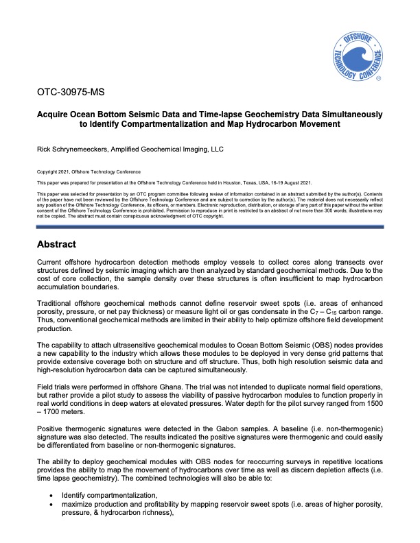 Acquire Ocean Bottom Seismic Data and Time